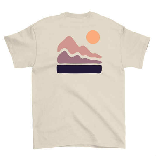 Color Block Mountain Crewneck Tee