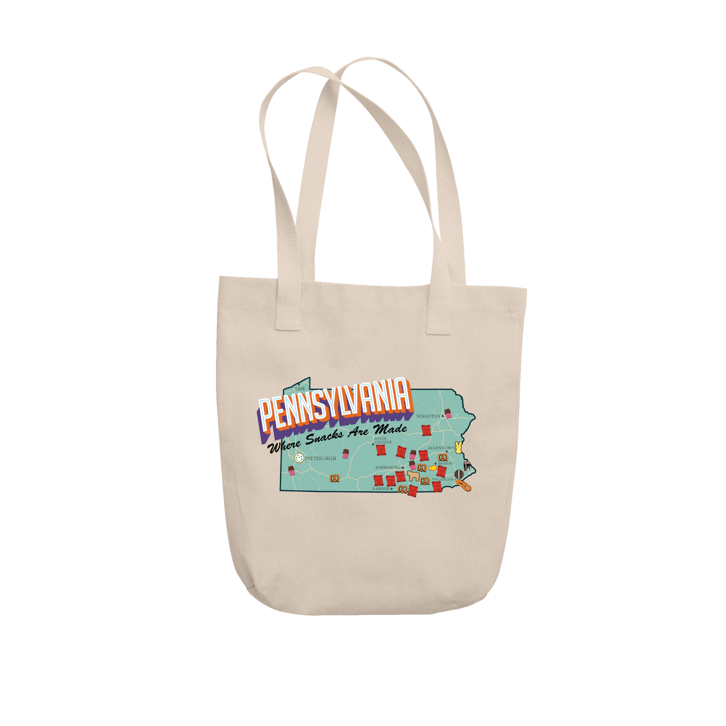 Pennsylvania Where Snacks Are Made Tote