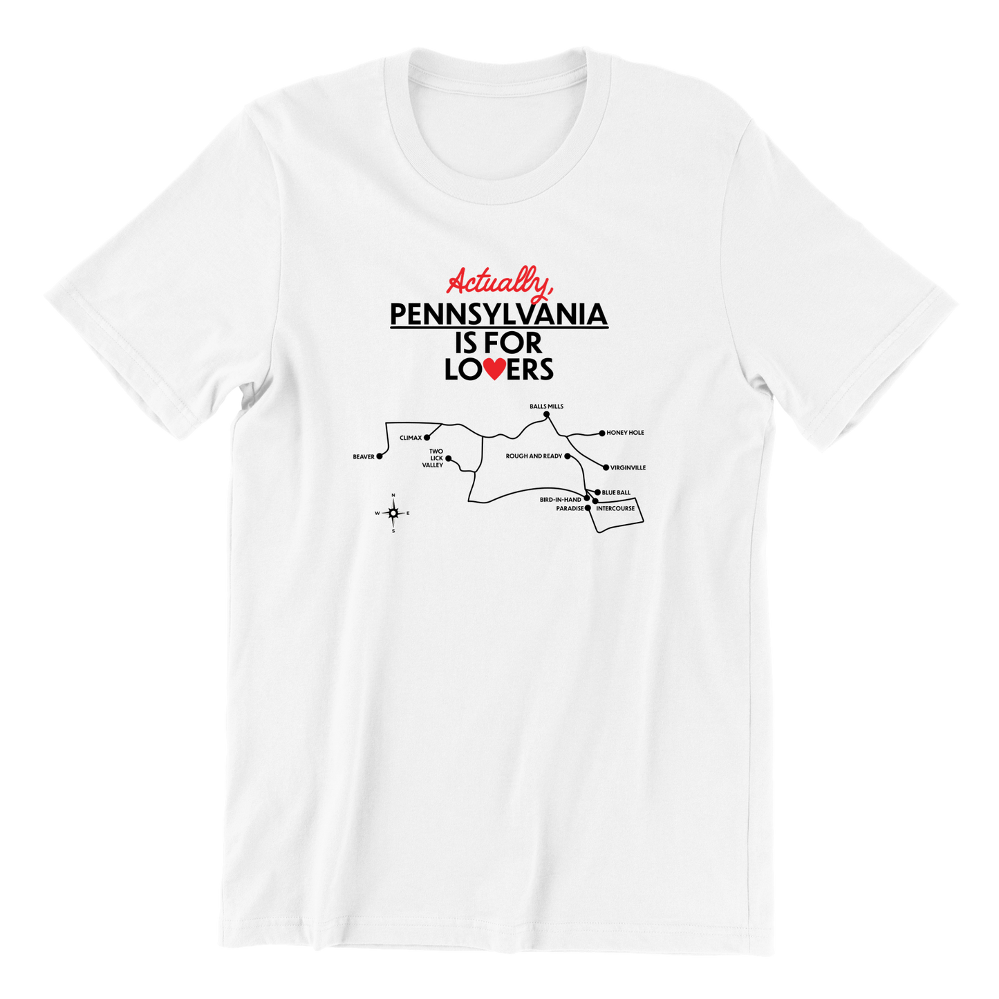 Pennsylvania Is For Lovers Crewneck Tee